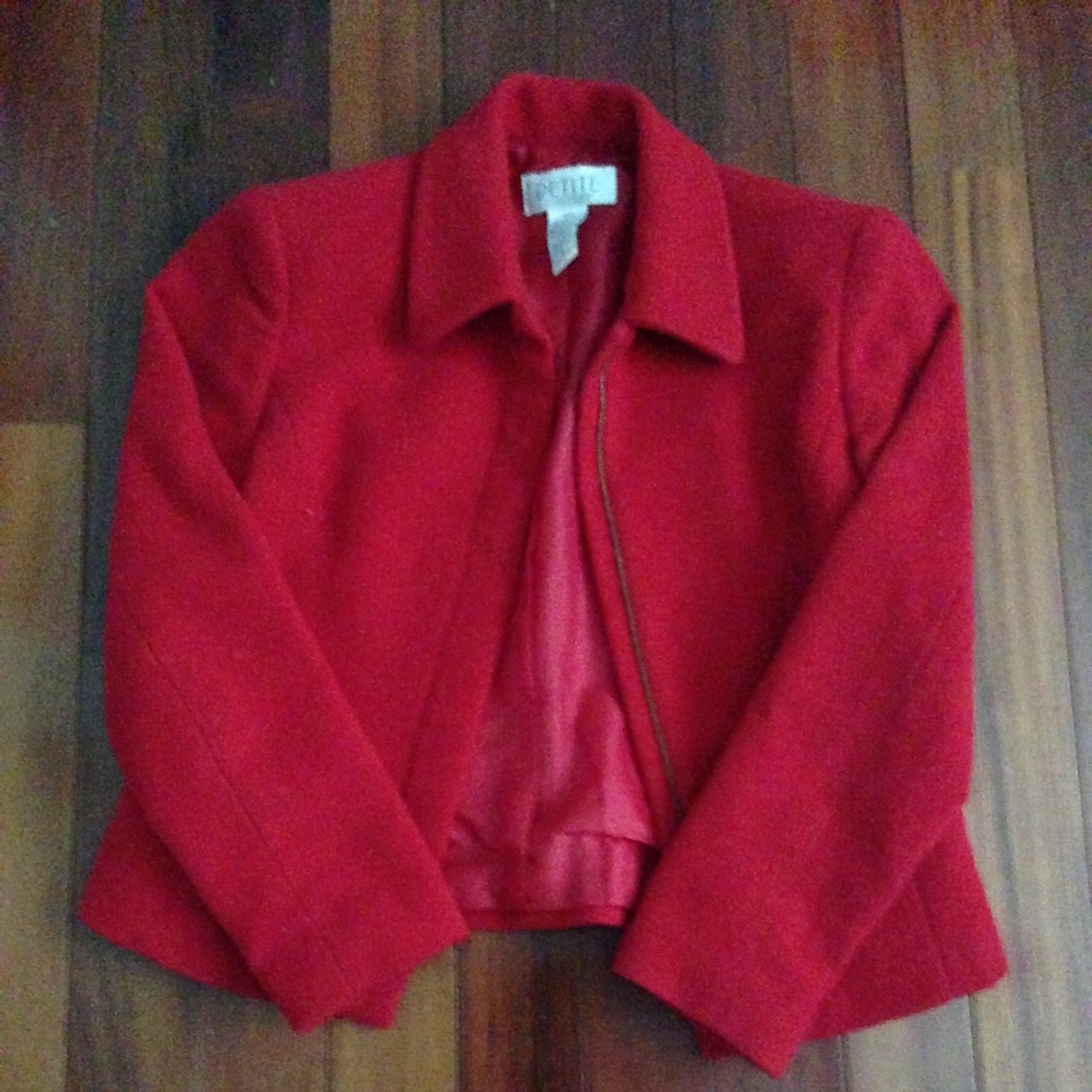 Petite Sophisticate Red Business Jacket